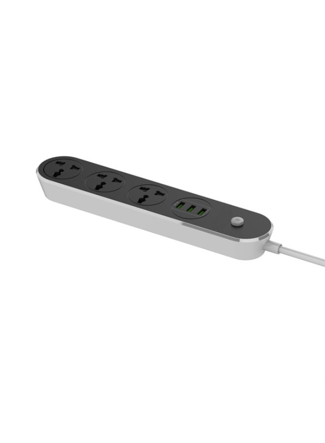 REBENUO SC3301 Quick Charge USB Power Strip Black/Grey - Image 5