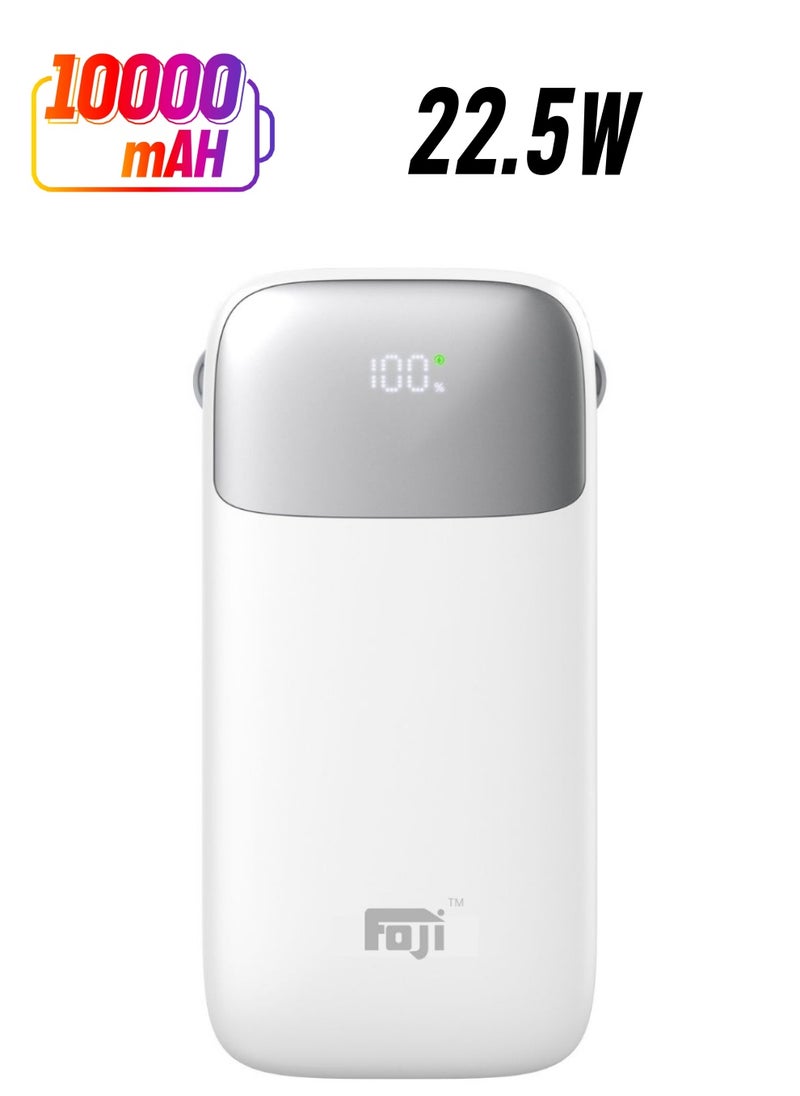 Foji - Foji 10000 mAh Power Bank With Charging Cable LED Digital Display - Image 1