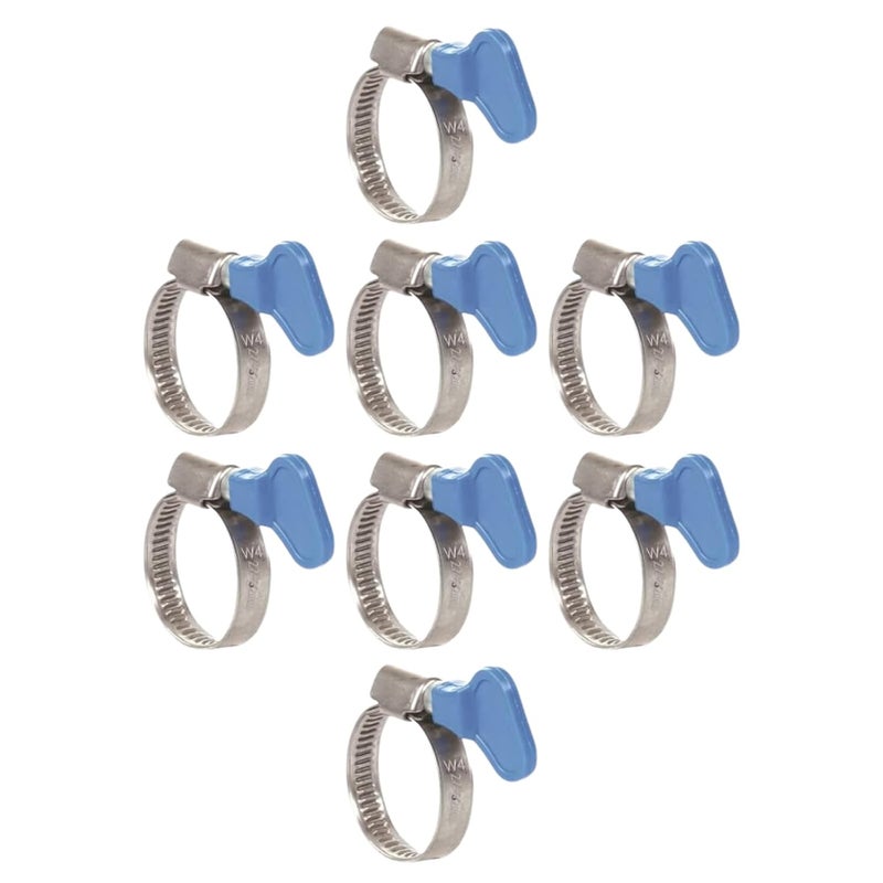 KINIK Adjustable 1" Inch Diameter Stainless Steel Hose Clamp with Key for Plumbing, Automotive & Mechanical Applications.(Pack of 8 Clamp) - Image 1