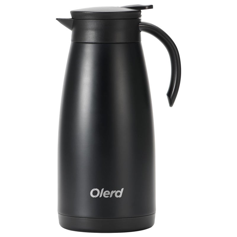 Olerd 15L Insulated Jug Thermal Coffee Pot Stainless Steel Tea Pot DoubleWalled Vacuum Carafe Jug for Coffee Tea Water Drink Black