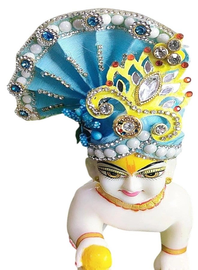 PARTISH Heavy Pagdi for Laddu Gopal Size 0 (Pack of 4) | Mukut for Ladoo Gopal | Bal Gopal | Kanha Ji | Thakur Ji (Size 0) - Image 3