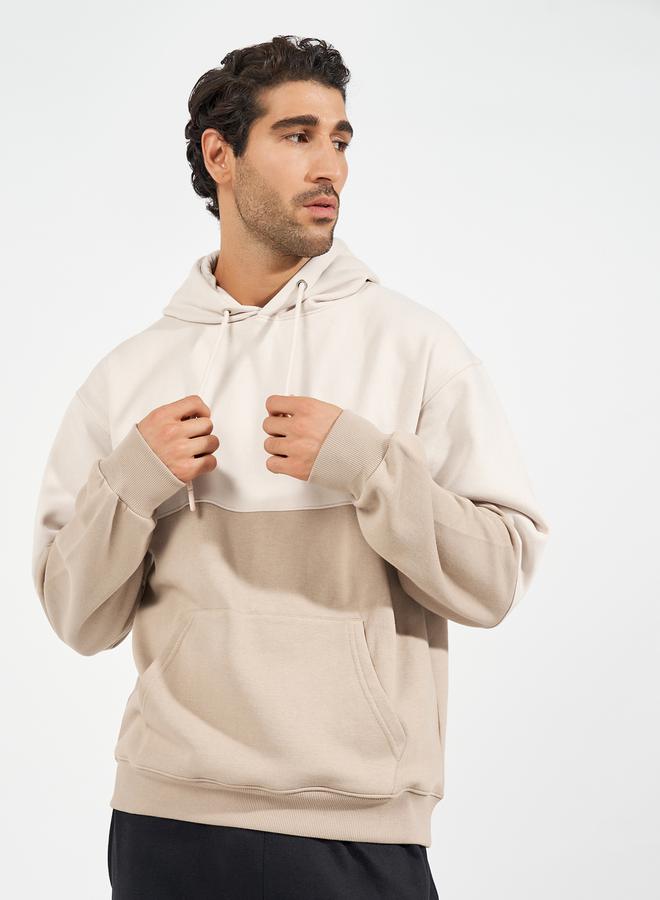 Styli Eco Earth Relaxed Fit Color Block Terry Hoodie - Image 1