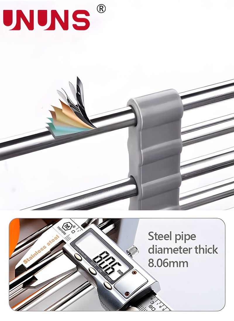 UNUNS - Dish Rack,Extend Kitchen Sink Drain Basket,Retractable Dish Drying Rack,Stainless Steel Strainer Telescopic Drain Basket,Draining Bowl Rack,Over Sink Drainer For Washing Dishes,Fruits,Vegetables - Image 1