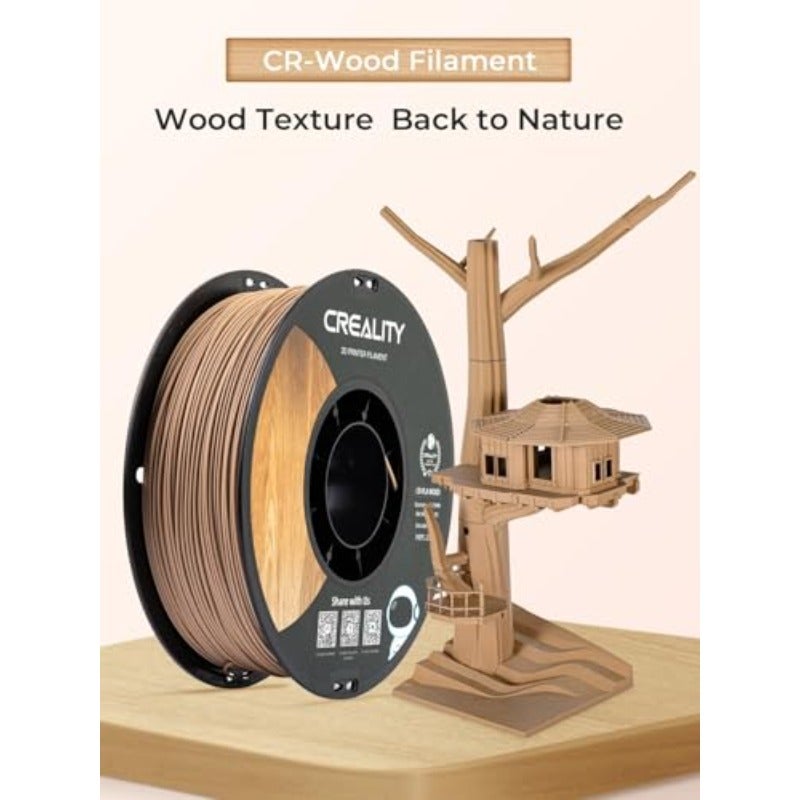 خيوط CR Wood PLA بقطر 1.75 مم ووزن 1 كجم لطابعات K2 Plus 3D + دقة أبعاد ±0.03 مم مناسب لمعظم طابعات 3D - Image 2