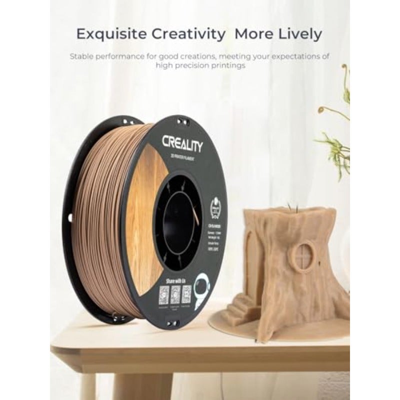 خيوط CR Wood PLA بقطر 1.75 مم ووزن 1 كجم لطابعات K2 Plus 3D + دقة أبعاد ±0.03 مم مناسب لمعظم طابعات 3D - Image 5