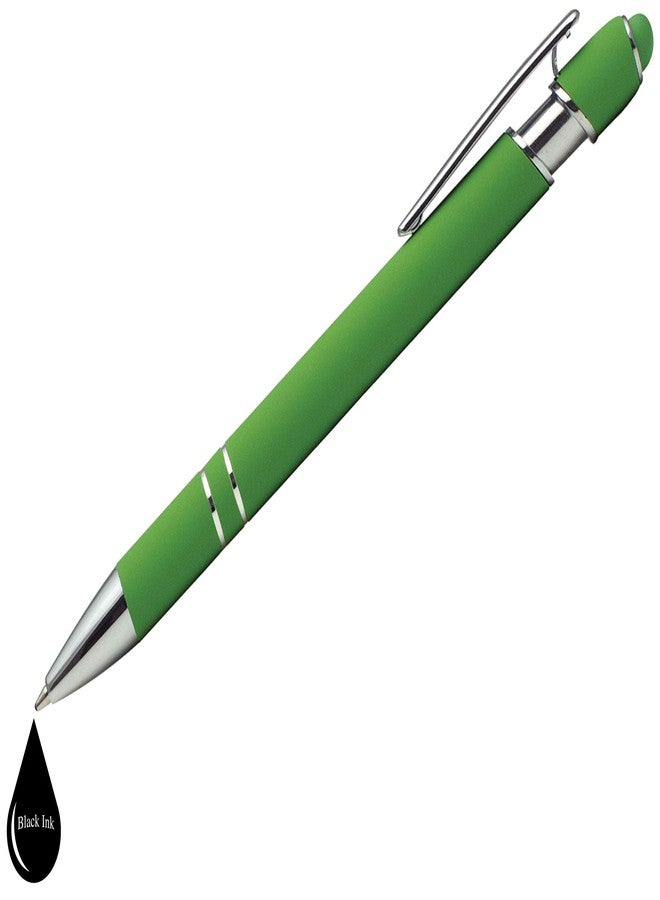 Express Pencils Rubberized Soft Touch | Burst of Color | Ballpoint Pen with Stylus Tip a stylish, premium metal pen, black ink, medium point (Green, 7) - Image 3