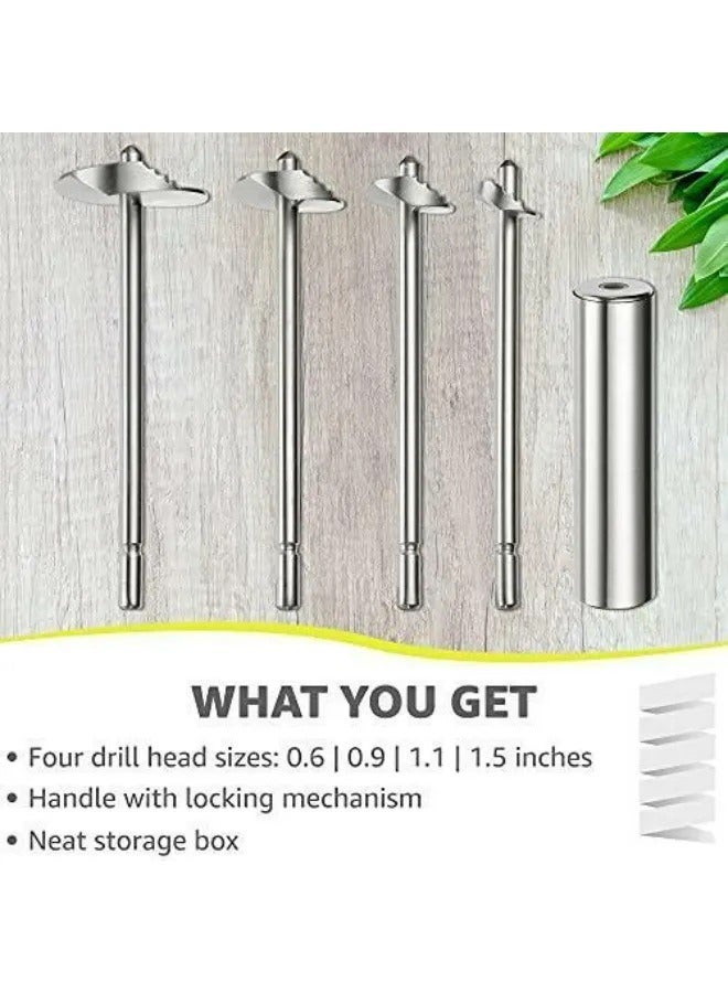 Bluejw 5-Piece Stainless Steel Veggie Drill Twister Set Silver - Image 2