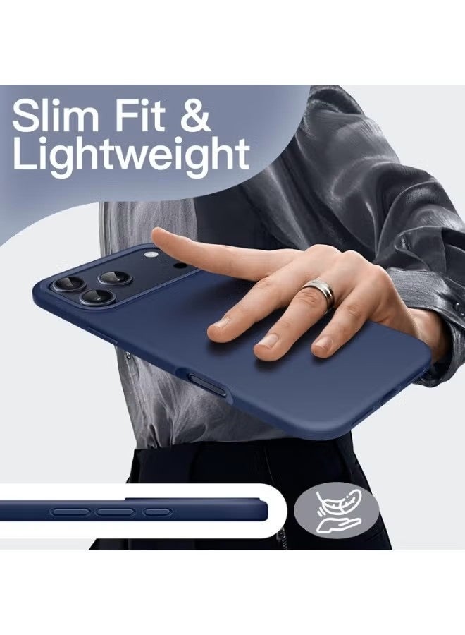 general Shockproof Liquid Silicone Protective Case for iPhone 17 Pro – Midnight Blue - Image 3