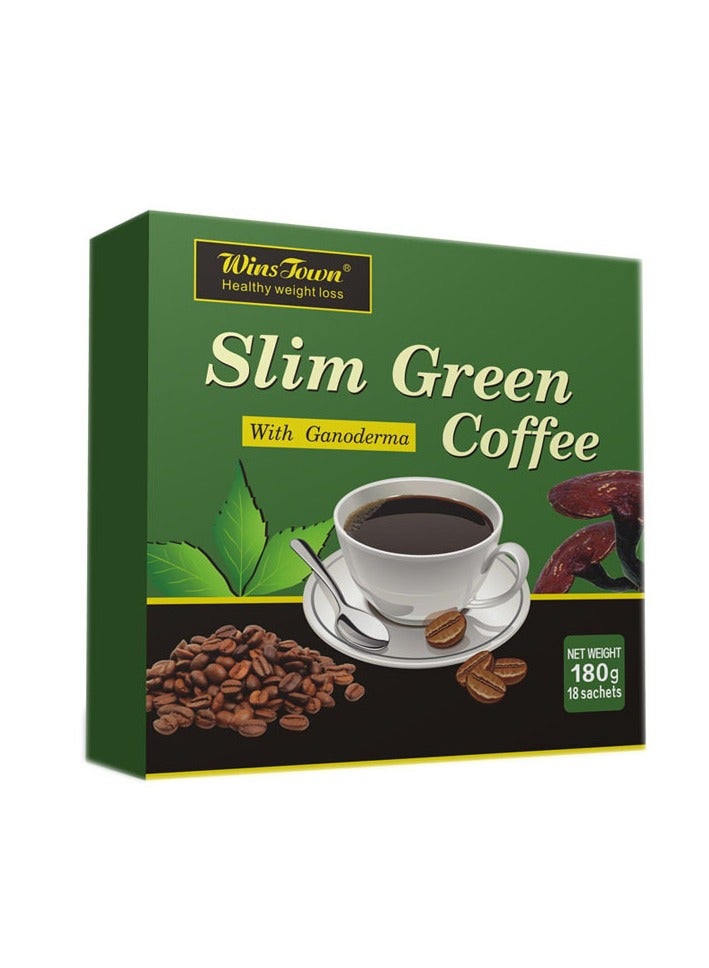 Winstown Wins Town Slim Green Coffee With Ganoderma slimmin g coffee 180g 18  sachets - Image 2