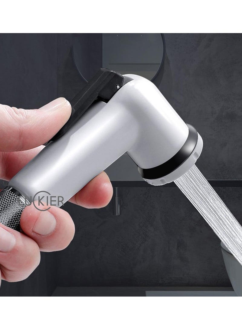 LUCKIER - Portable Shattaf Bidet Sprayer, High Pressure Shatafa Kit with 3 mates hose and universal adapter for taps 13-24mm diameter. Suitable for home/hotel/bathroom/garden - Image 1