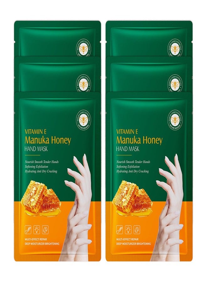 PPPanYiDi Hand Masks Moisturizing Gloves,6 Pairs Hydrating Hand Peel Masks Gift Set for Dry Cracked Hands Care,Long-lasting and Non-greasy Hand Moisturizer Gloves for Women H - Image 1