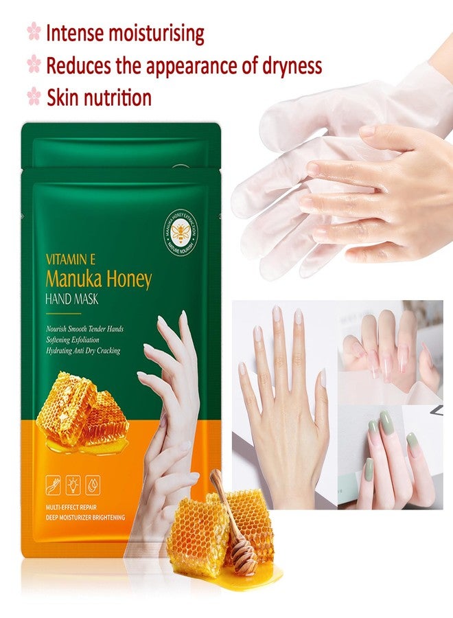 PPPanYiDi Hand Masks Moisturizing Gloves,6 Pairs Hydrating Hand Peel Masks Gift Set for Dry Cracked Hands Care,Long-lasting and Non-greasy Hand Moisturizer Gloves for Women H - Image 2