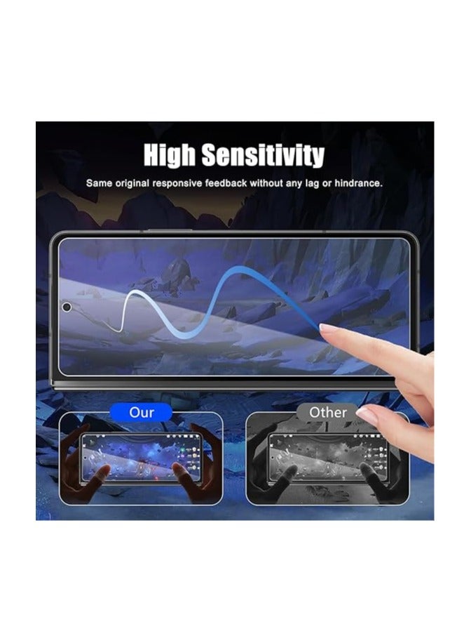general Tempered Glass + TPU Flexible Screen Protector Compatible with Galaxy Z Fold 6 5G, [2+2 Pack] HD Anti Scratch, 9H Hardness Tempered Glass Film for Z Fold 6 2024 - Image 4