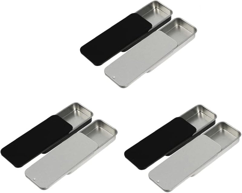 IWOWHERO 6 Pack Small Metal Candy Box Push Lid Tin Multi Purpose Storage Case - Image 1