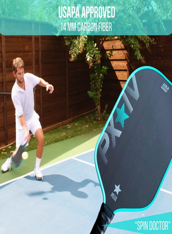 PELLO PXIV Carbon Fiber Pickleball Paddle | USAPA Approved | Toray 700 Carbon Fiber face | Polypropylene Honeycomb Core | Pickle Ball Racket for Power, Spin and Control - Image 4