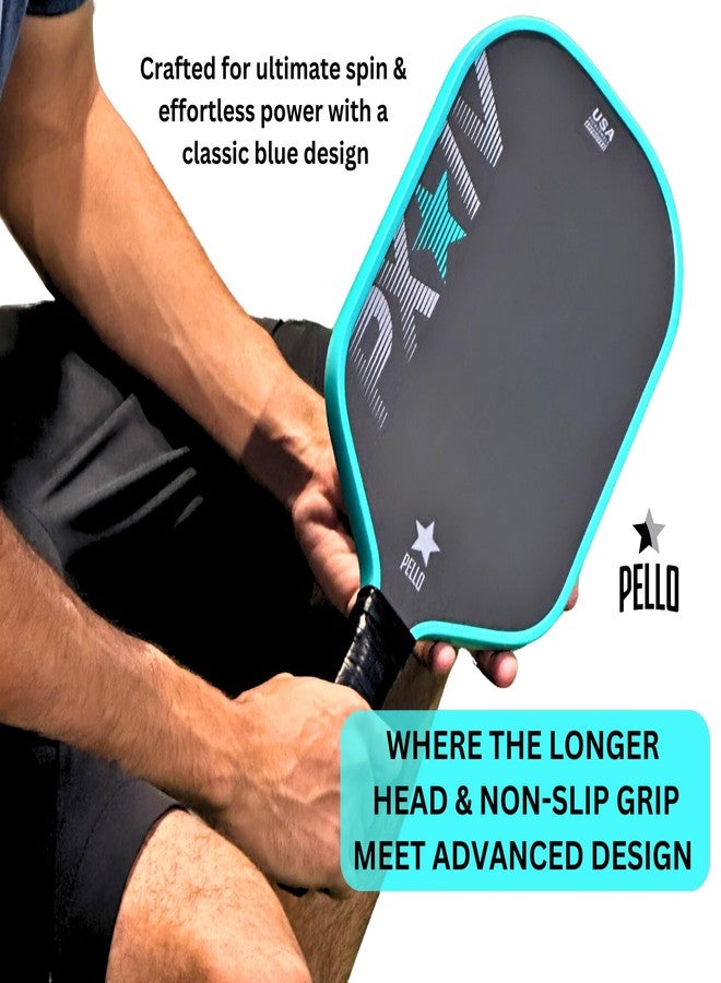 PELLO PXIV Carbon Fiber Pickleball Paddle | USAPA Approved | Toray 700 Carbon Fiber face | Polypropylene Honeycomb Core | Pickle Ball Racket for Power, Spin and Control - Image 3
