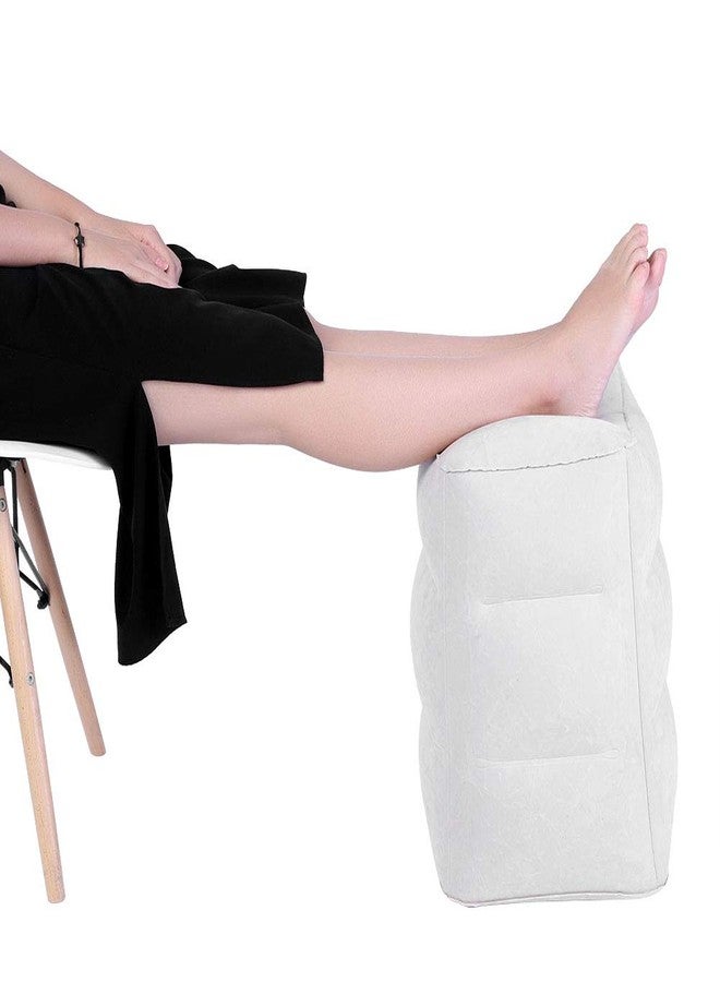 Brrnoo Inflatable Travel Foot Rest for Kids, Lightweight Compact Multi Functional Airplane Car Leg with Carry Bag, PVC Inflatable Footstool - Image 1