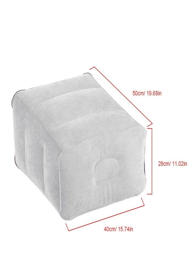 Brrnoo Inflatable Travel Foot Rest for Kids, Lightweight Compact Multi Functional Airplane Car Leg with Carry Bag, PVC Inflatable Footstool - Image 4