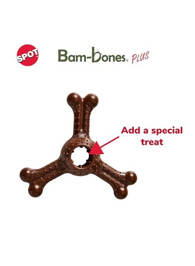 Ethical Pet Spot BamBones Plus Triple Chew  Bamboo Fiber & Nylon, Durable Long Lasting Dog Toy For Aggressive Chewers  Great For Adult Dogs & Teething Puppies Under 30Lbs, NonSplintering, 4In, Bison Flavor - Image 4