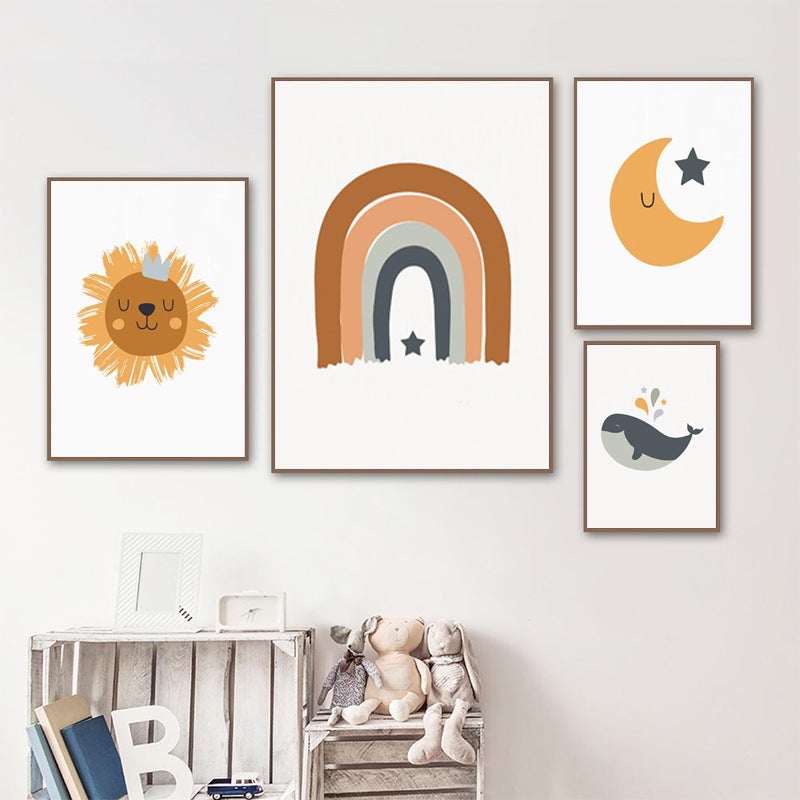 E-Commerce Selling Living Room Decorative Painting Frameless Painting Sun Moon Pattern Painting Entrance Corridor Mural - Image 5