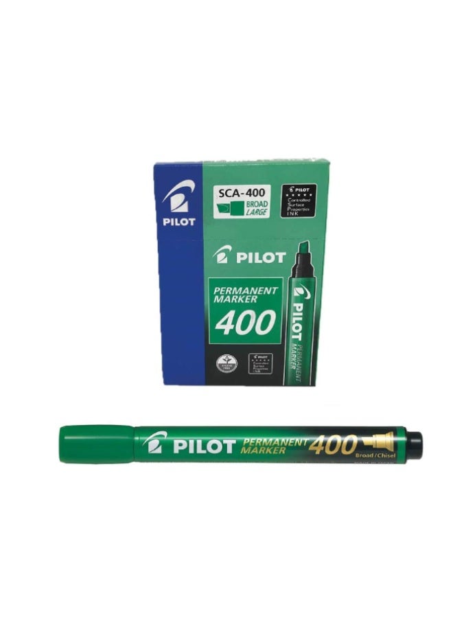Pilot Marker Green Chisel Tip, 12 Pens