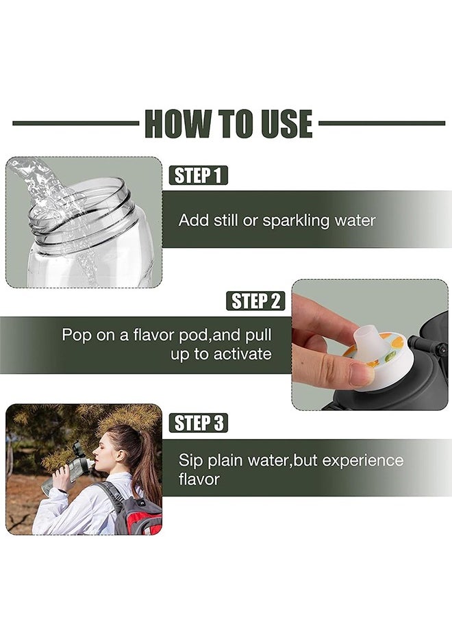 Generic - Flavor Pods for Air Water Bottle, 6pcs Compatible with 650ML Air Drinking Water Bottle Starter Set with Flavour Capsules,0% Sugar Water Cup Suitable for Outdoor Sport - Image 1