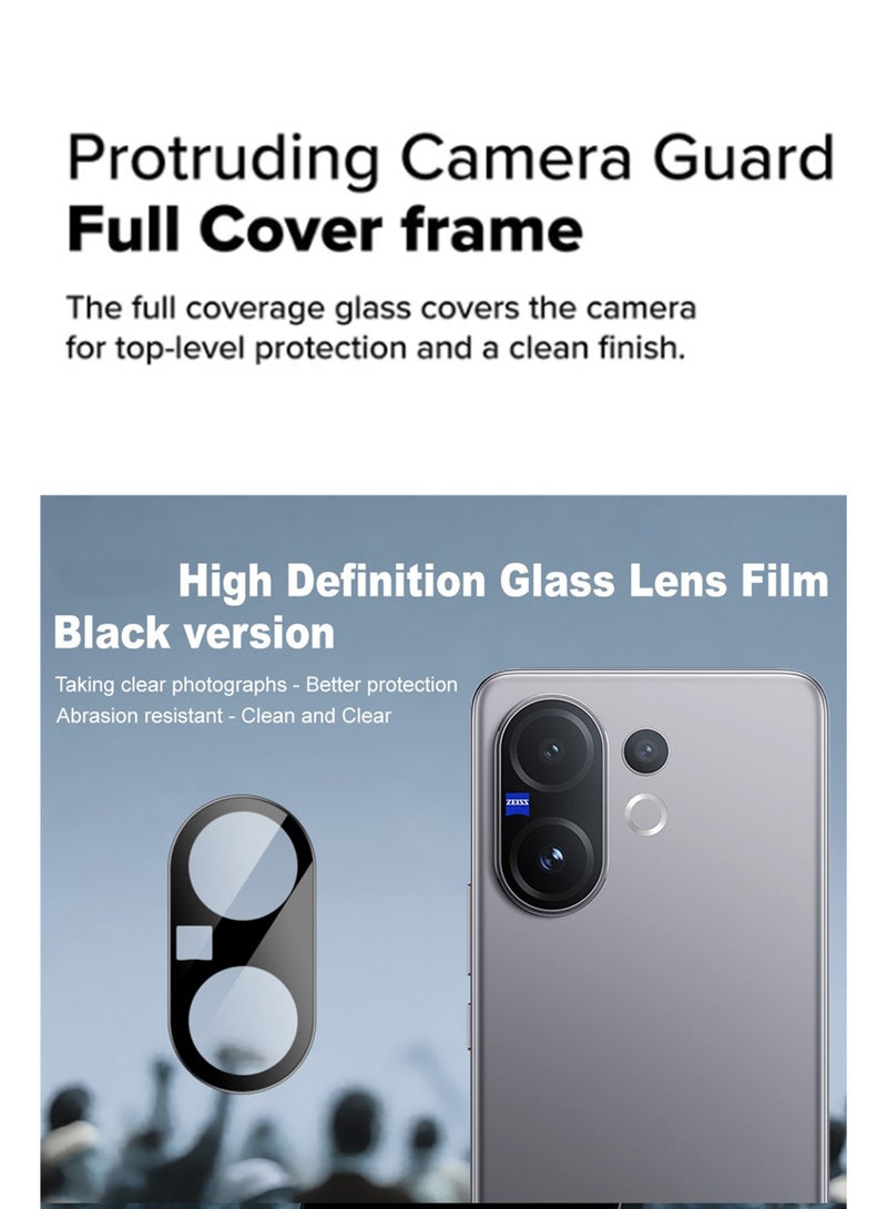 Camera Cover for Vivo V60 - Ring Camera Lens Protector, Scratch-Resistant HD Clarity Ultra-Thin 9H Tempered Glass with Alloy Metal & Best Camera Protection - - Image 2