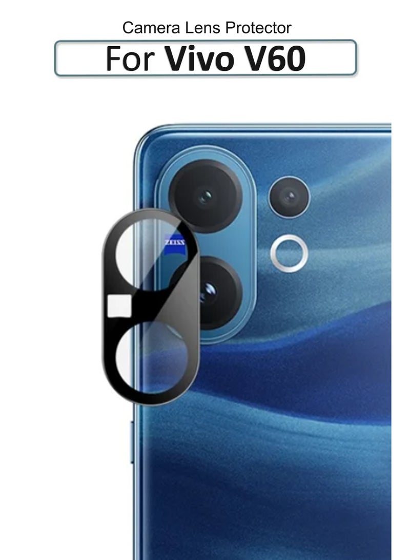 Camera Cover for Vivo V60 - Ring Camera Lens Protector, Scratch-Resistant HD Clarity Ultra-Thin 9H Tempered Glass with Alloy Metal & Best Camera Protection - - Image 1