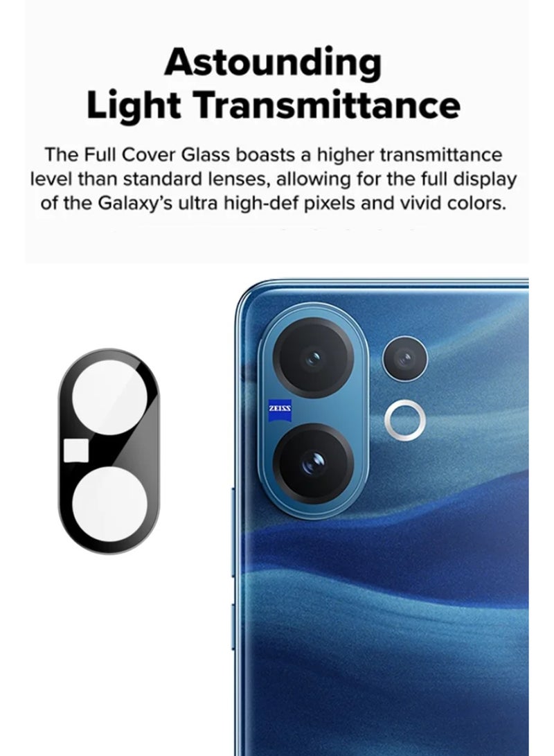 Camera Cover for Vivo V60 - Ring Camera Lens Protector, Scratch-Resistant HD Clarity Ultra-Thin 9H Tempered Glass with Alloy Metal & Best Camera Protection - - Image 3