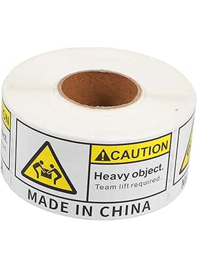 500 Sheet Heavy Object Warning Stickers Team Lift Labels for Safe Shipping - Image 1
