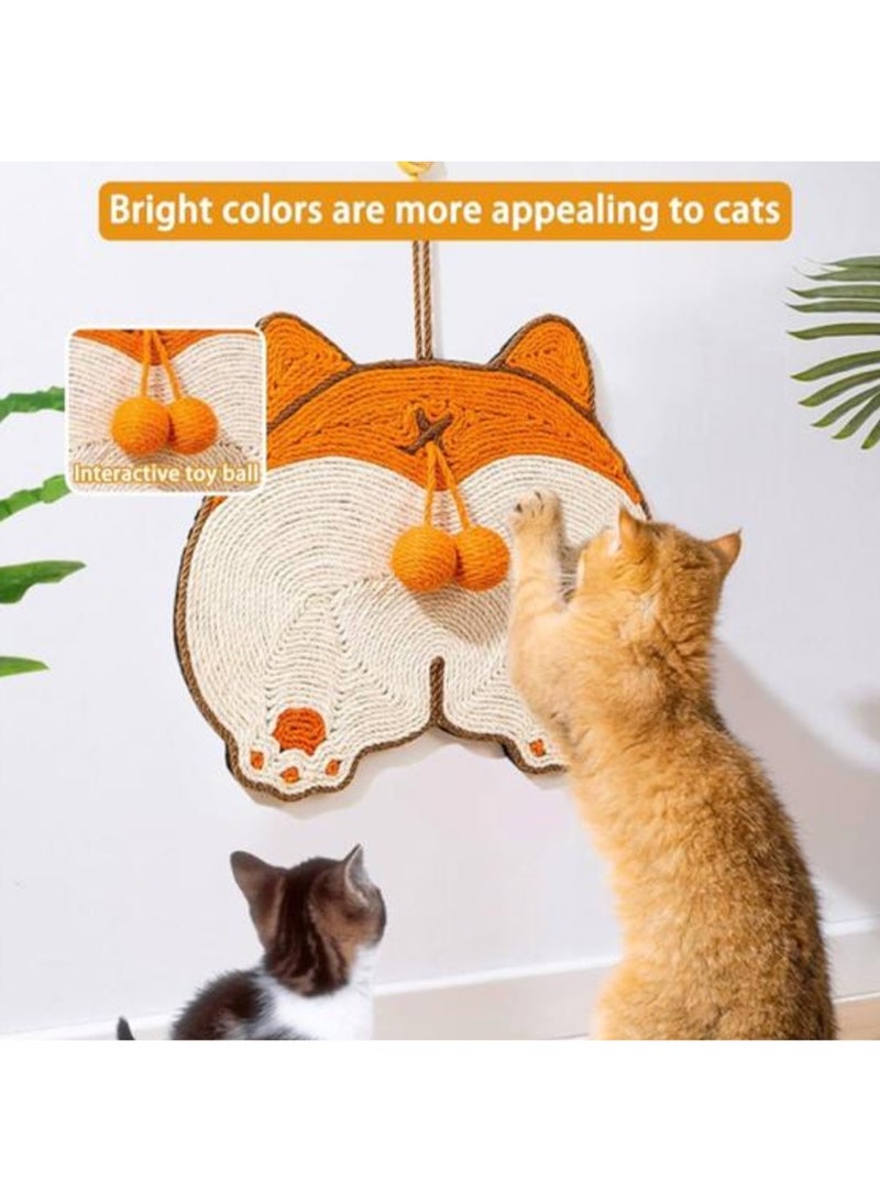 لوح خدش للقطط، حصيرة خدش من السيزال، ملصق حائط، مبراة مخالب مقاومة للتآكل والخدش، لعبة قطط موفرة للمساحة - Image 1