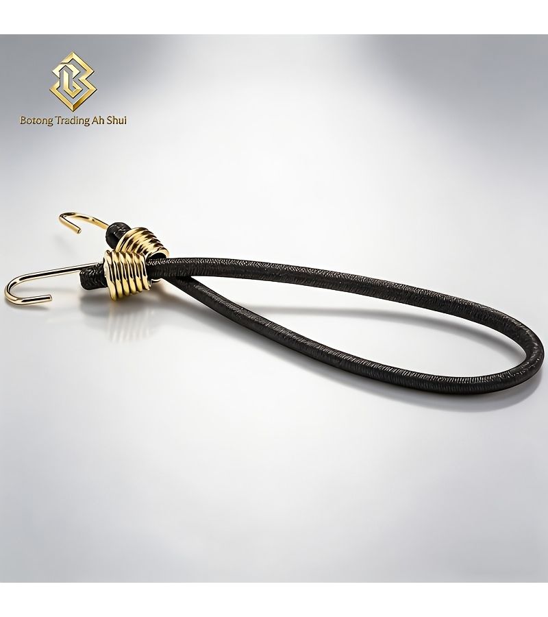 Black Elastic Bungee Cords 6pcs Tie Down Straps for Motorcycle Bicycle and Tent - Image 2