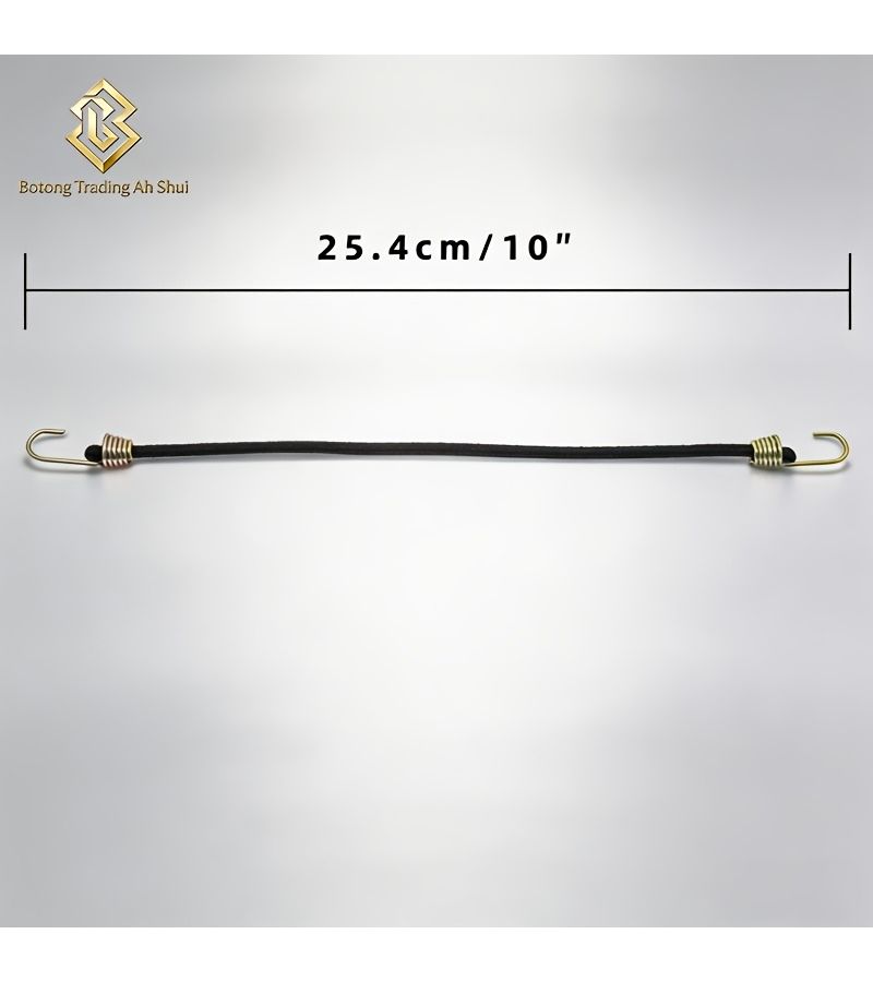 Black Elastic Bungee Cords 6pcs Tie Down Straps for Motorcycle Bicycle and Tent - Image 3