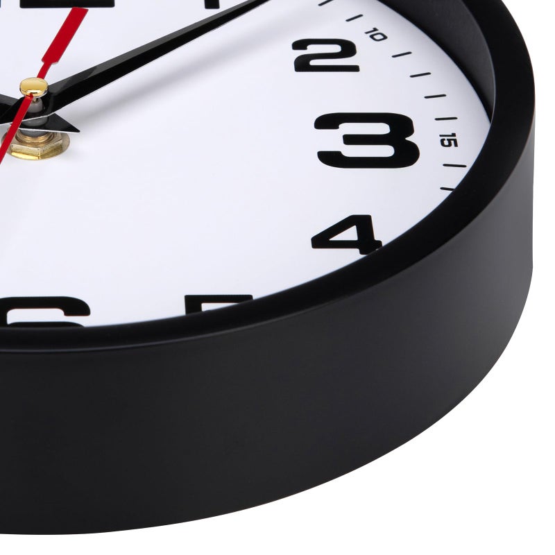 Warminn Wall Clock Silent Non-Ticking Modern Clocks Battery Operated 8 Inch Small Analog Clock Decorative for Living Room Bedroom Kitchen Office Decor (Black) - Image 4