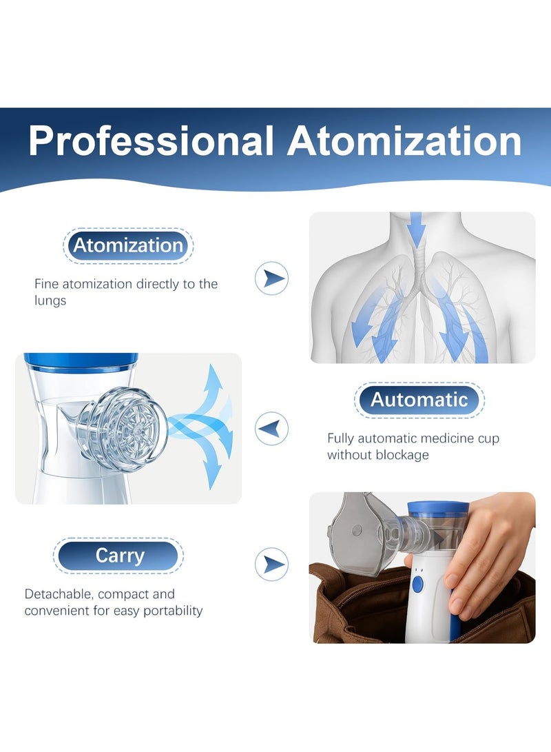 Portable Silent Nebulizer - Rechargeable USB-C Aerosol Device - Practical Pocket Nebulizer for Cough, Asthma & Family Use - Image 4