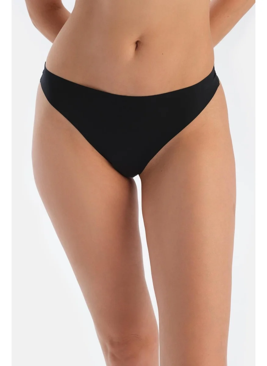 dagi Black 5143KC Laser Cut Thong Panties