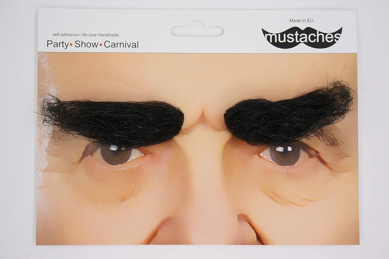 Mustaches Self Adhesive Novelty Realistic Fake Eyebrows Black Color - Image 4