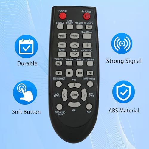 Kassionel Replacement Remote Control for Samsung HW-F450/ZA HW-F450 PS-WF450 Soundbar - Image 3