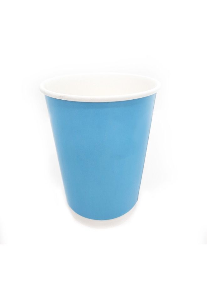 SNH Packing Disposable Double Wall Blue Coffee Cups 12 Ounce Coffee Cups To Go 50 pack Paper Coffee Cups and Designs, Recyclable, Hot Coffee Cups.  - Image 3