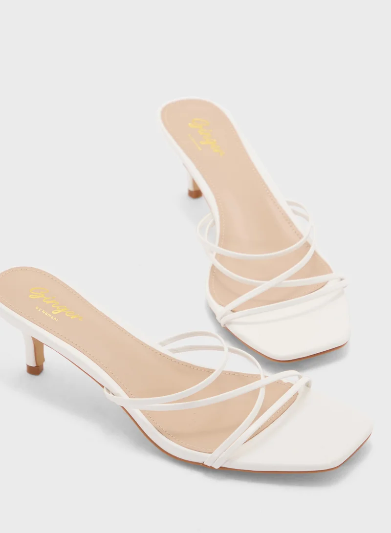 جينجر Strappy Backstrap Heel Sandal