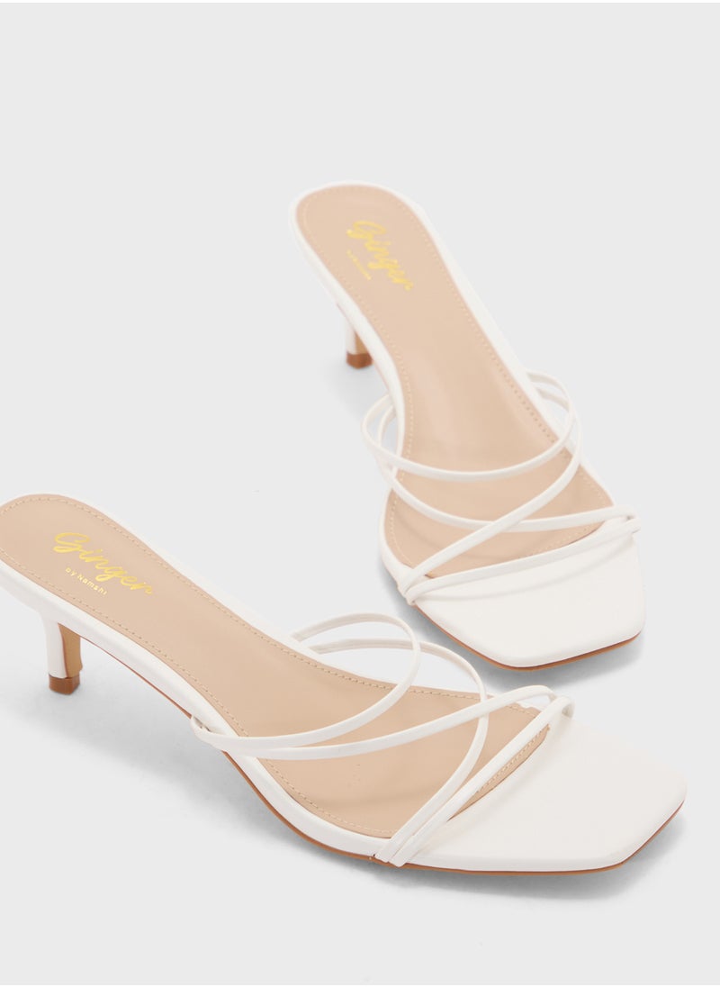 Ginger - Strappy Backstrap Heel Sandal - Image 1