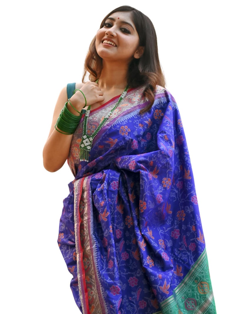 EthnicJunction Women's Purple Silk Woven Saree With Blouse Piece | Wedding saree | Purple Saree - Image 1