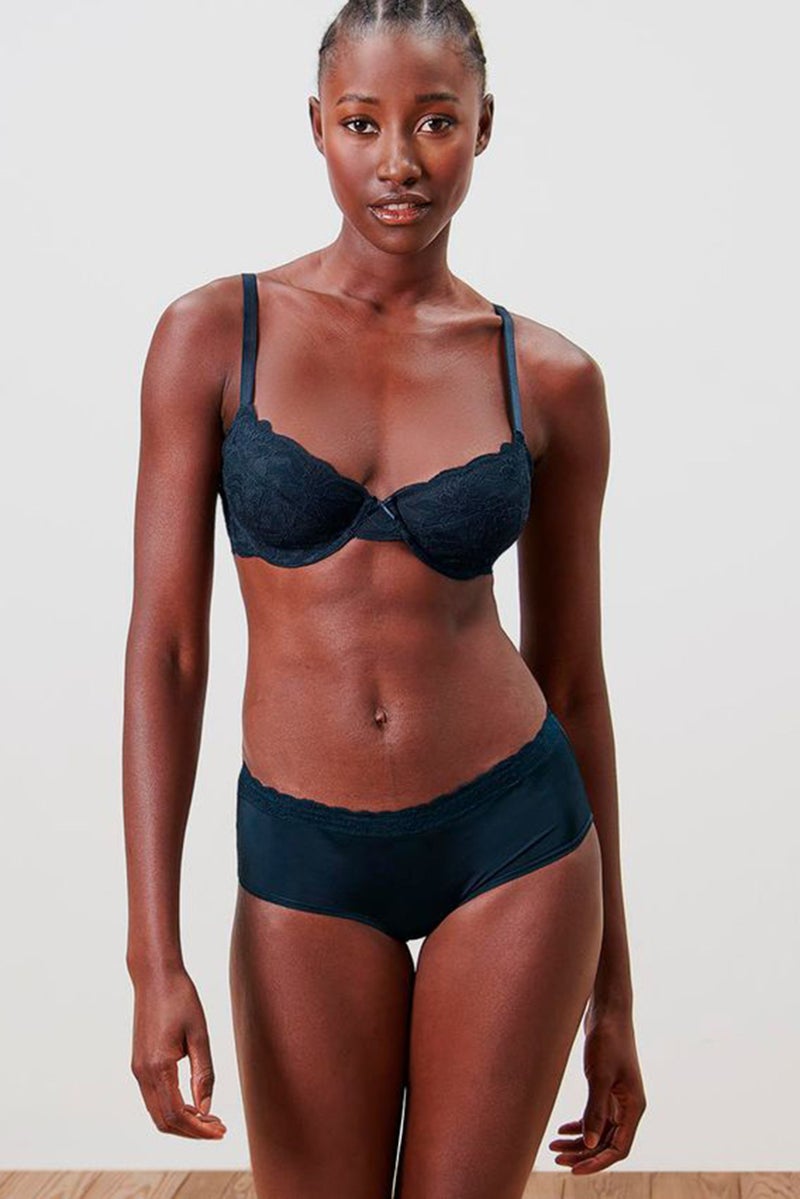 Tchibo Women 5 Pieces Plain Pull On Briefs Navy Blue - Image 1