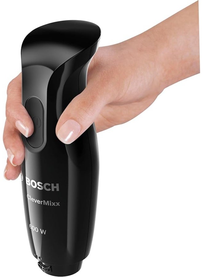 BOSCH Hand Blender CleverMixx – 600 W – QuattroBlade – 4 Stainless Steel Blades – Black/Anthracite – MSM2650B MSM2650B black - Image 5