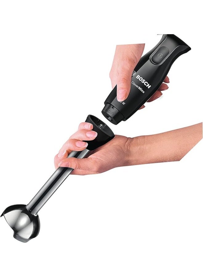BOSCH Hand Blender CleverMixx – 600 W – QuattroBlade – 4 Stainless Steel Blades – Black/Anthracite – MSM2650B MSM2650B black - Image 4
