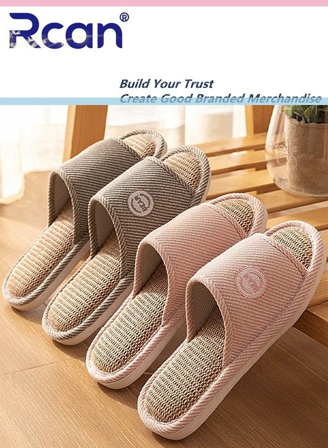 Rcan Slippers for Women Memory Foam House Bedroom Slippers with Thick Sole Non-Slip Soft Slippers Open Toe Women's Bath Slipper House Sandals for Indoor & Outdoor EUR38-39  - Image 5