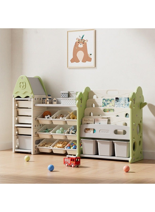 Children Deluxe Toy Storage Organizer, Kids Storage Bins Toy Boxes, Children's Toy Storage Rack, Toddler Storage Organizer, Toy Box Organizer(Tree house Toy Storage Organizer)