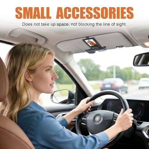 Rosaver New 2 in 1 Sunglass & Photo Holder for Car, Strong Magnetic Leather Sunglasses Holder, Car Visor Picture Holder Clip, 2026 Upgraded No Fall No Slide Car Visor Accessories - Image 2