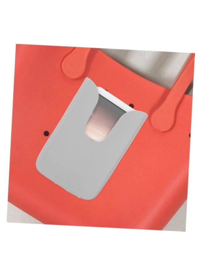 ILovhaprty Silicone Phone Holder Compatible with tote bag, Soft Silicone Charm Insert Accessories and Attachment for tote bag, Generic & Portable Size Fits for iPhone and Android Phones-Grey  - Image 4