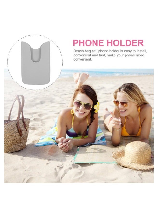 ILovhaprty Silicone Phone Holder Compatible with tote bag, Soft Silicone Charm Insert Accessories and Attachment for tote bag, Generic & Portable Size Fits for iPhone and Android Phones-Grey  - Image 5